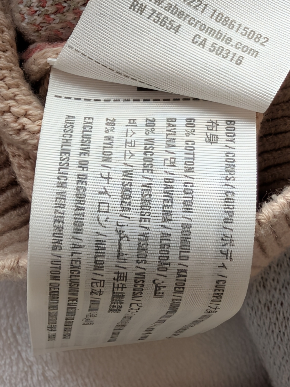 Hollister Blush Ribbed Button Cardigan - Picture 6 of 6